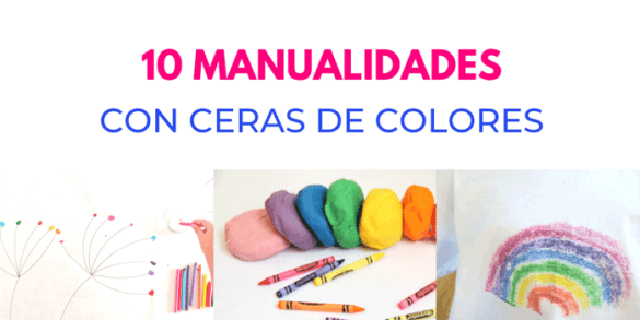 ideas de manualidades para niños usando ceras de colores