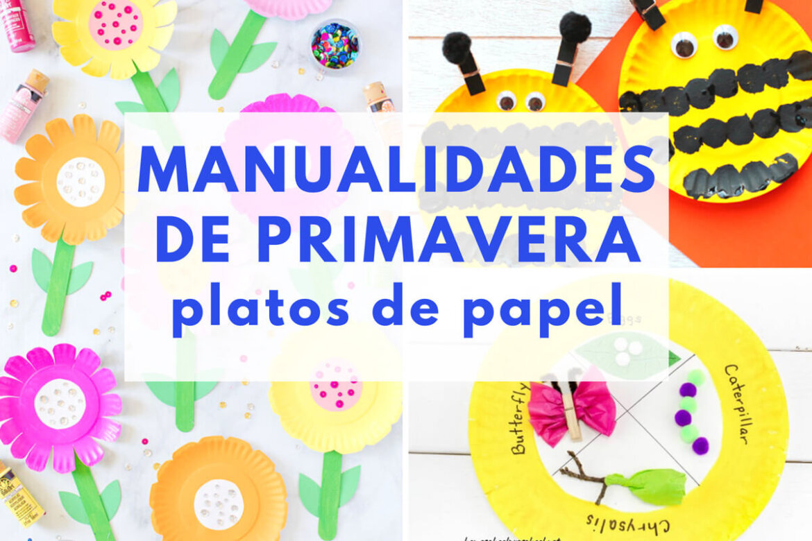 manualidades de primavera con platos de papel