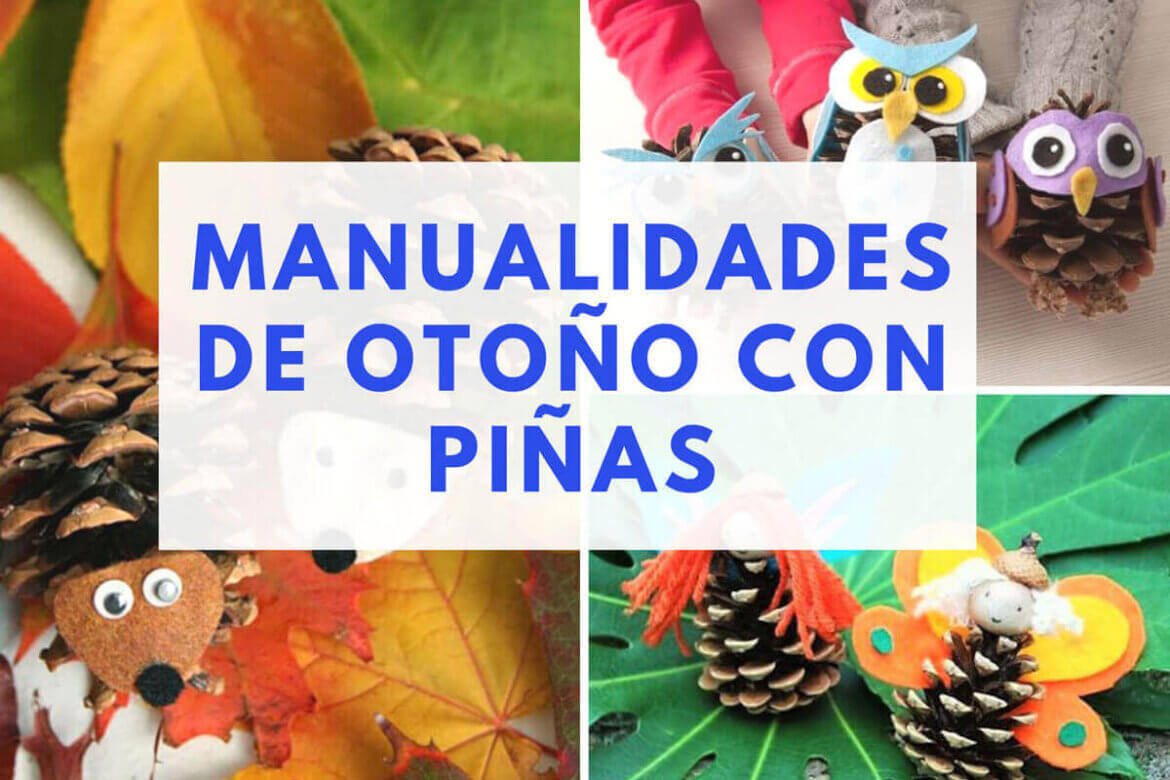 manualidades-otono-pinas manualidades de otoño con piñas para niños