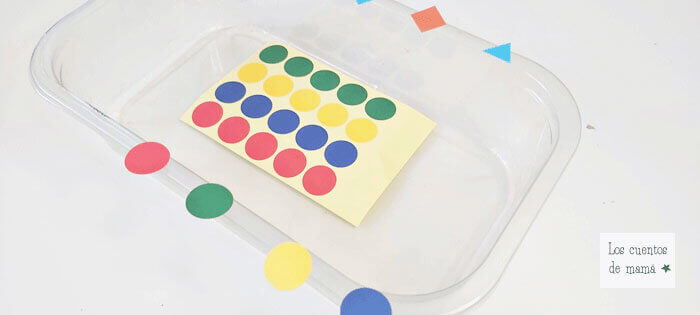 actividad motricidad fina con pegatinas para niños