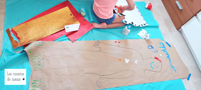 como hacer un dibujo del cuerpo con niños