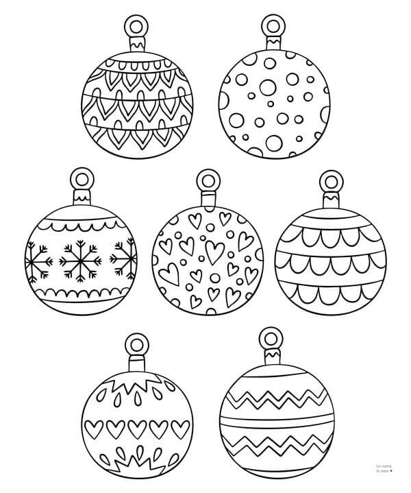 dibujos de adornos de navidad para colorear