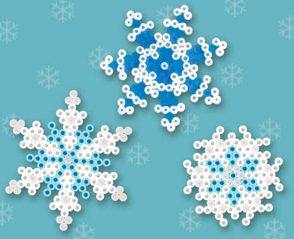 copos de nieve con hama beads