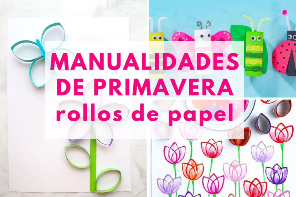 manualidades de primavera para niños con rollos de papel