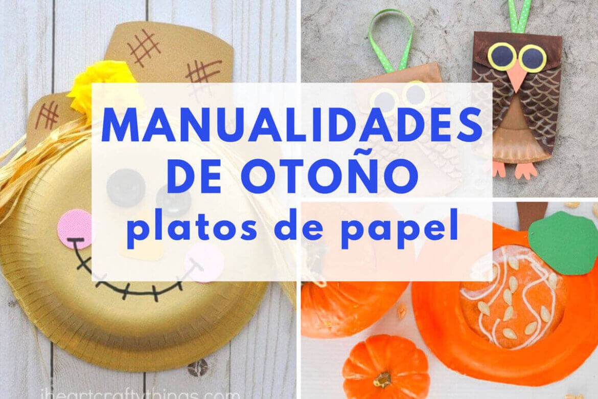 manualidades de otoño con platos de papel