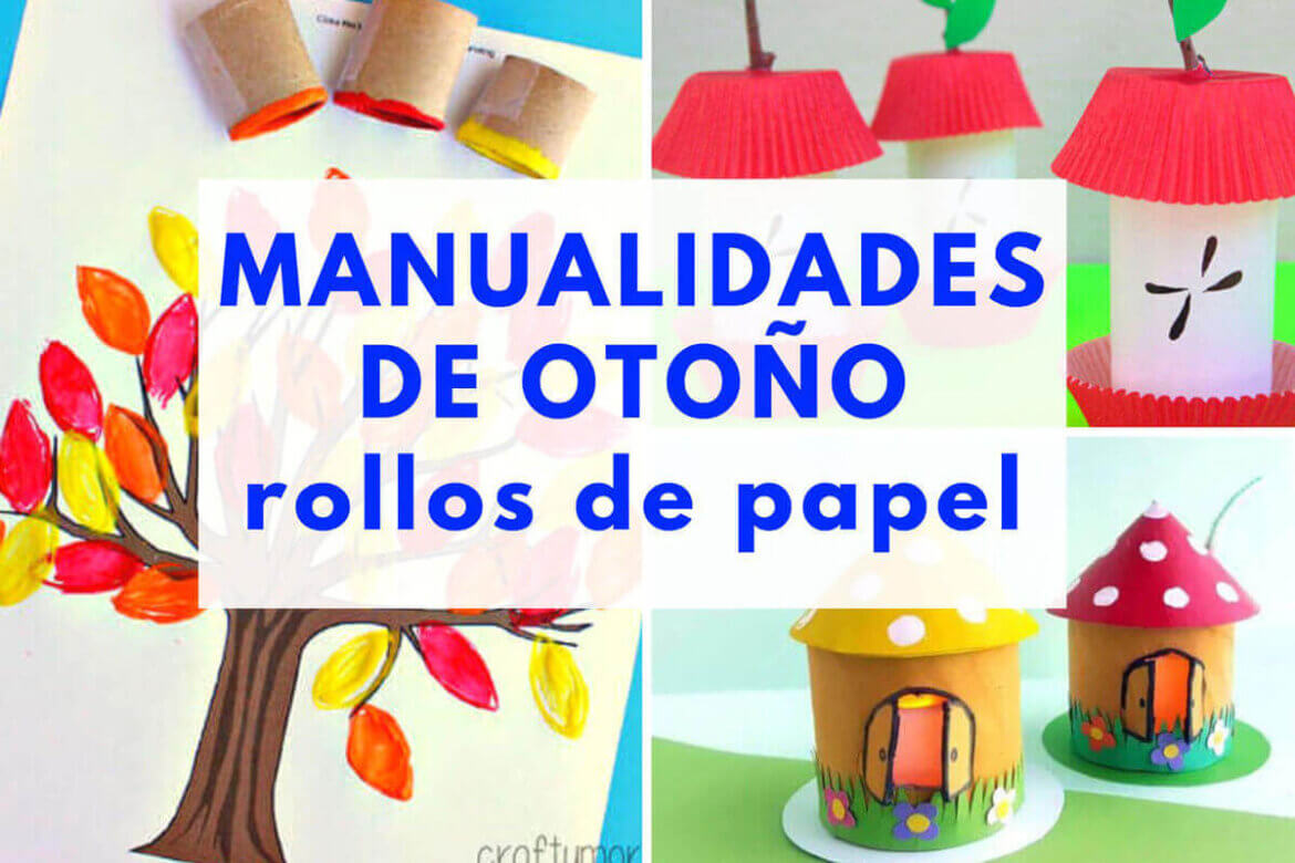 manualidades de otoño con rollos de papel