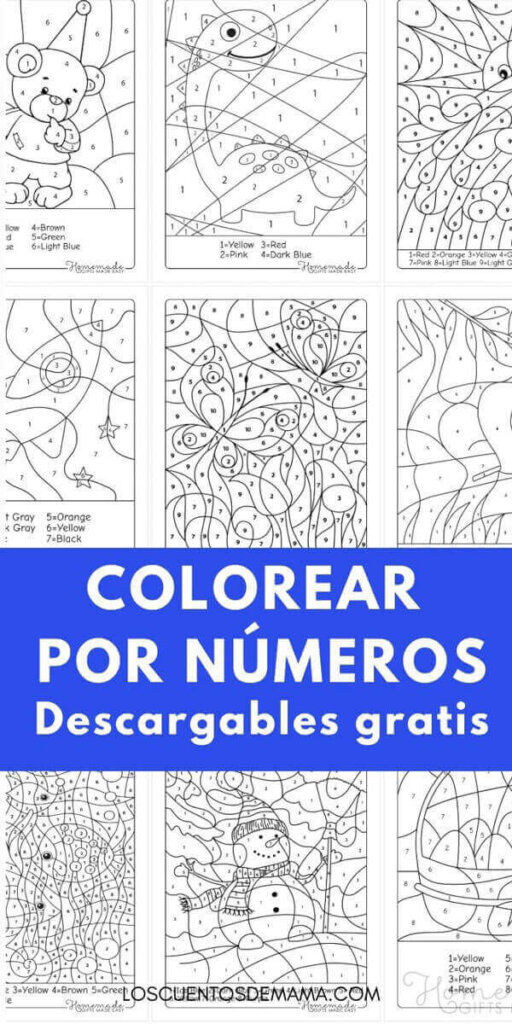 colorear por números – Imagenes Educativas