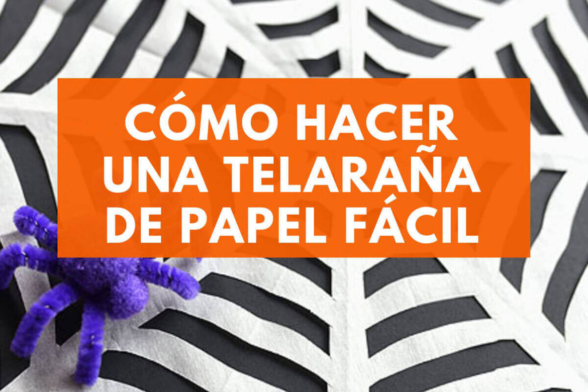 telaraña-de-papel como hacer una telaraña de papel