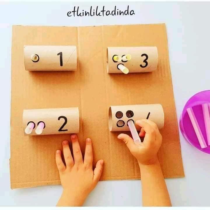 juego matematico casero para aprender los numeros