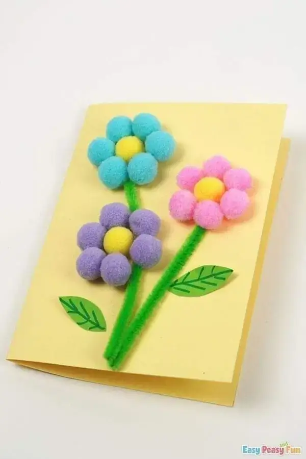 tarjeta para regalar hecha por niños